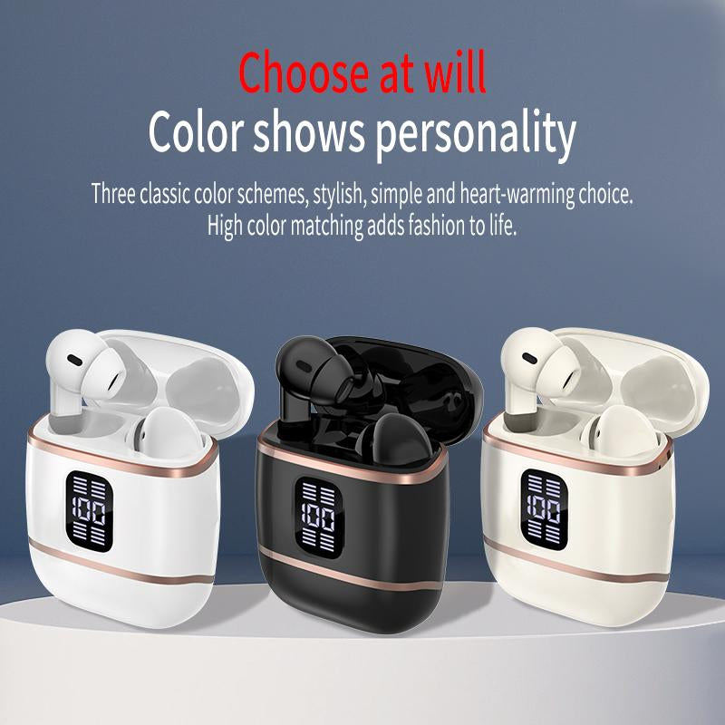 [4 Pods] 2-In-1 J40 Wireless Earbuds | 2 Pairs in 1 Case | Perfect for Couples & Gifting | 120H Battery - Black/White