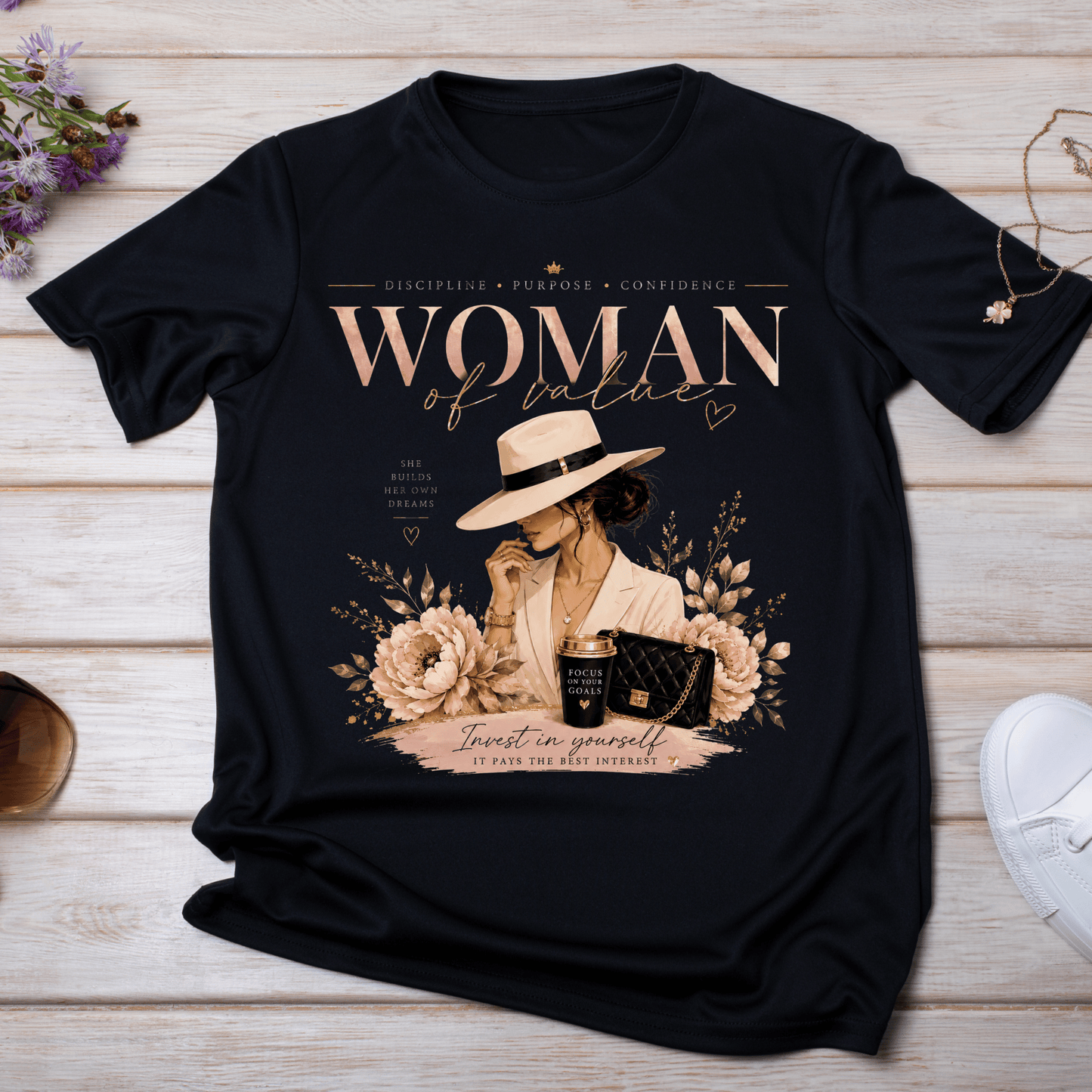 Woman of Value Inspirational Graphic T-Shirt