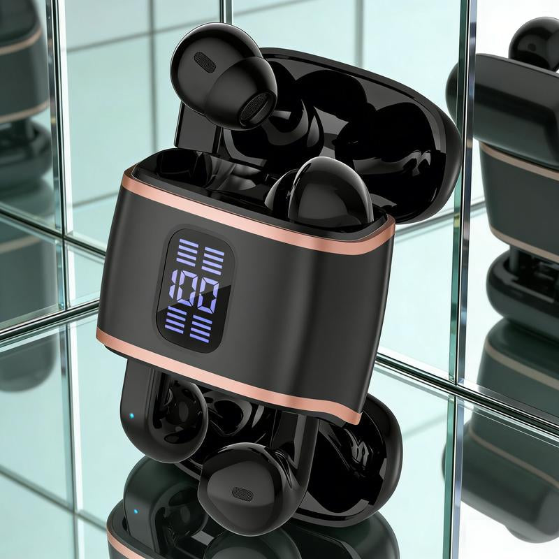 [4 Pods] 2-In-1 J40 Wireless Earbuds | 2 Pairs in 1 Case | Perfect for Couples & Gifting | 120H Battery - Black/White